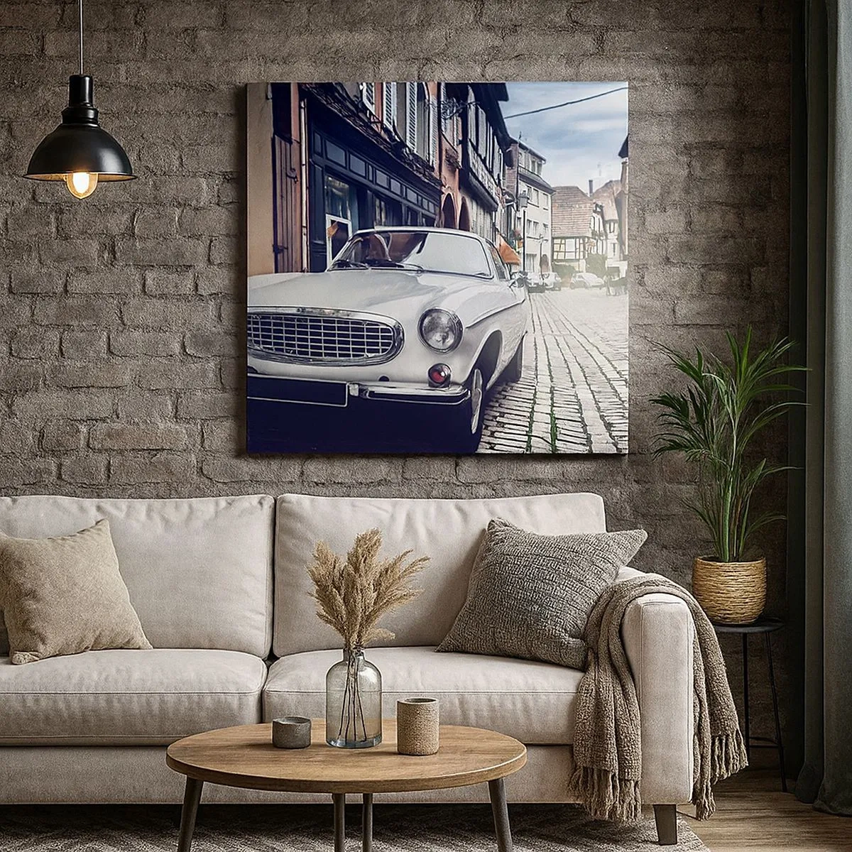 Impression sur toile - Image sur toile - Le passé est aujourd'hui - 30x30 cm