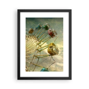 Affiche dans un cadre noir - Poster - On va faire la fête - 30x40 cm