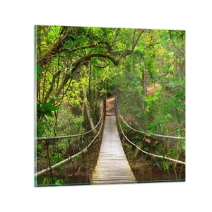 Impression sur verre - Image sur verre - Parce qu'il y a une plante grimpante dans le jardin - 40x40 cm