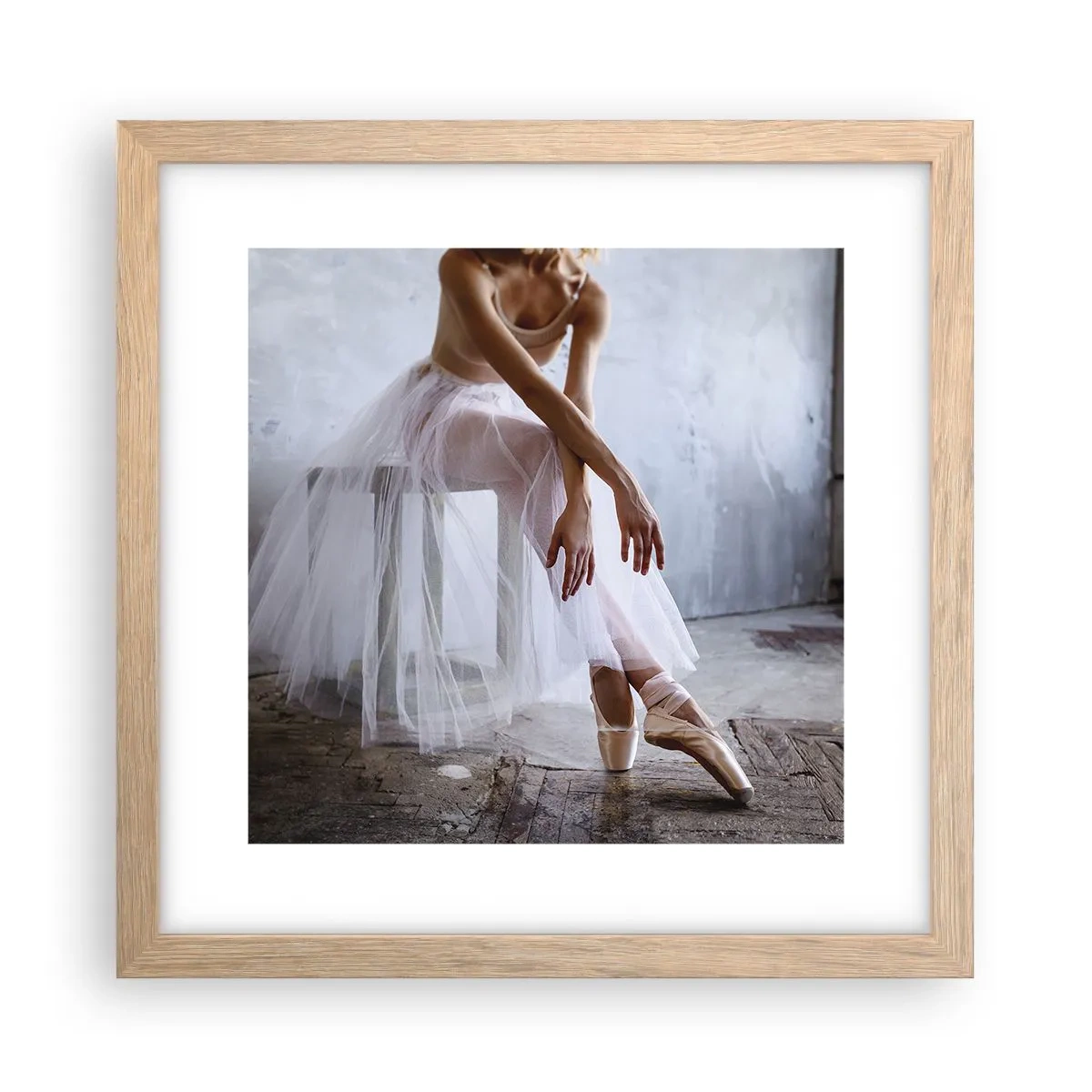 Affiche dans un chêne clair - Poster - Avant que les lumières de la rampe ne clignotent - 30x30 cm