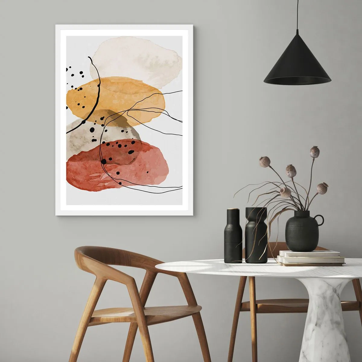 Affiche dans un cadre blanc - Poster - Léger et transparent comme l'air - 70x100 cm