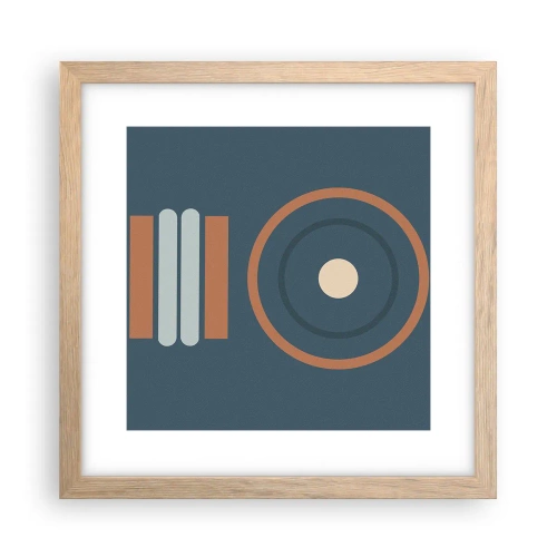 Affiche dans un chêne clair - Poster - Essence des choses - 30x30 cm