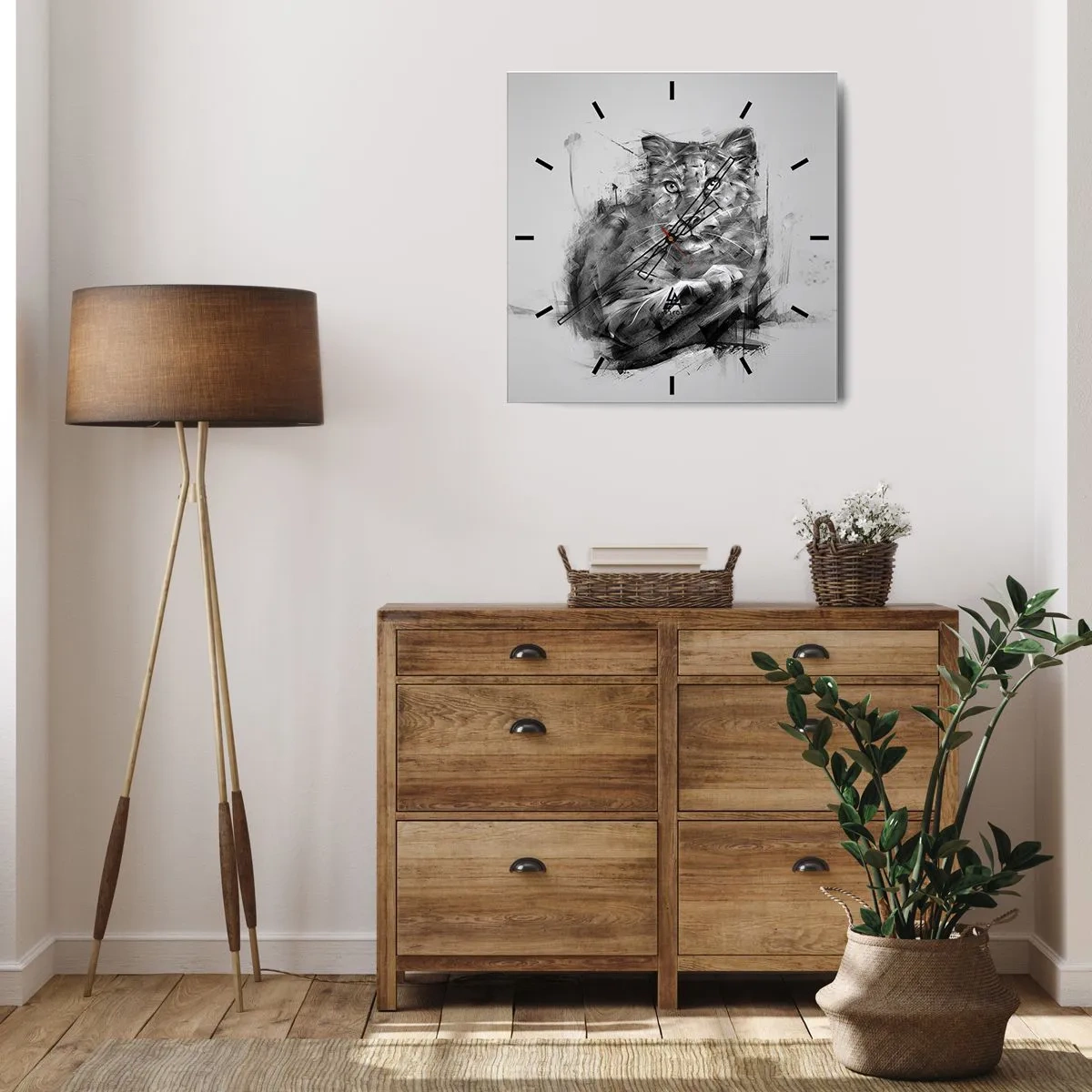 Horloge murale - Pendule murale - Oui, j'écoute attentivement - 40x40 cm