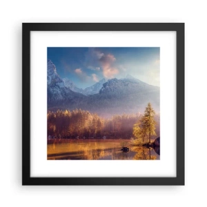 Affiche dans un cadre noir - Poster - Dans les montagnes et les vallées - 30x30 cm