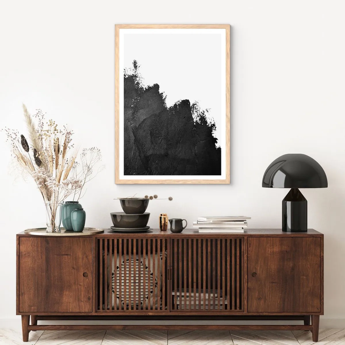 Affiche dans un chêne clair - Poster - Éléments : terre - 40x50 cm