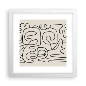 Affiche dans un cadre blanc - Poster - Suivez les indices - 30x30 cm