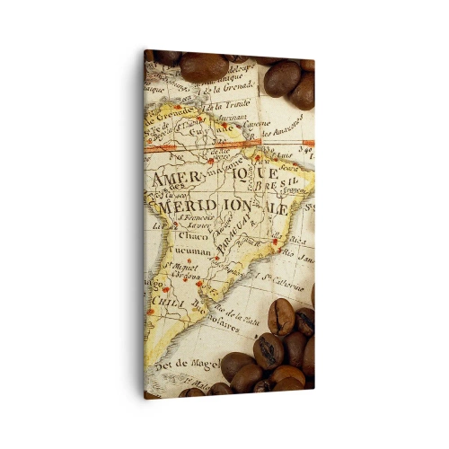 Impression sur toile - Image sur toile - D'où vient le meilleur café ? - 55x100 cm