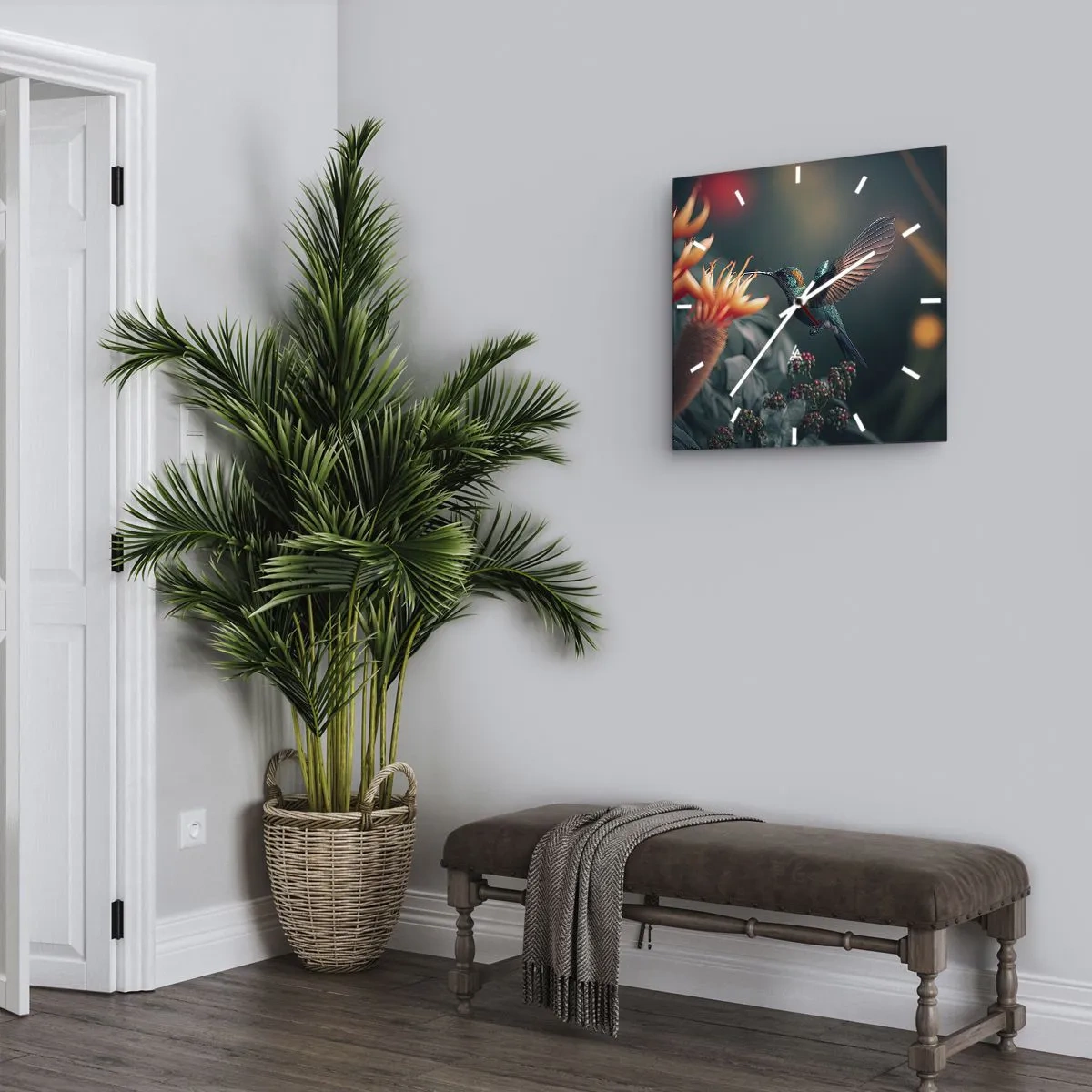 Horloge murale - Pendule murale - une vie vraiment colorée - 30x30 cm