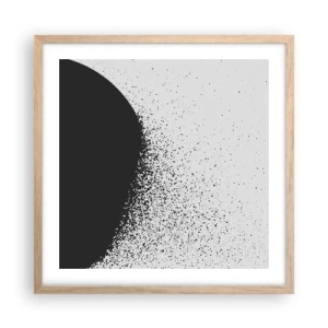Affiche dans un chêne clair - Poster - Mouvement des molécules - 50x50 cm