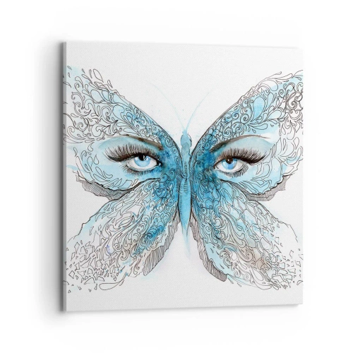 Impression sur toile - Image sur toile - Mésange bleue Eros - 70x70 cm