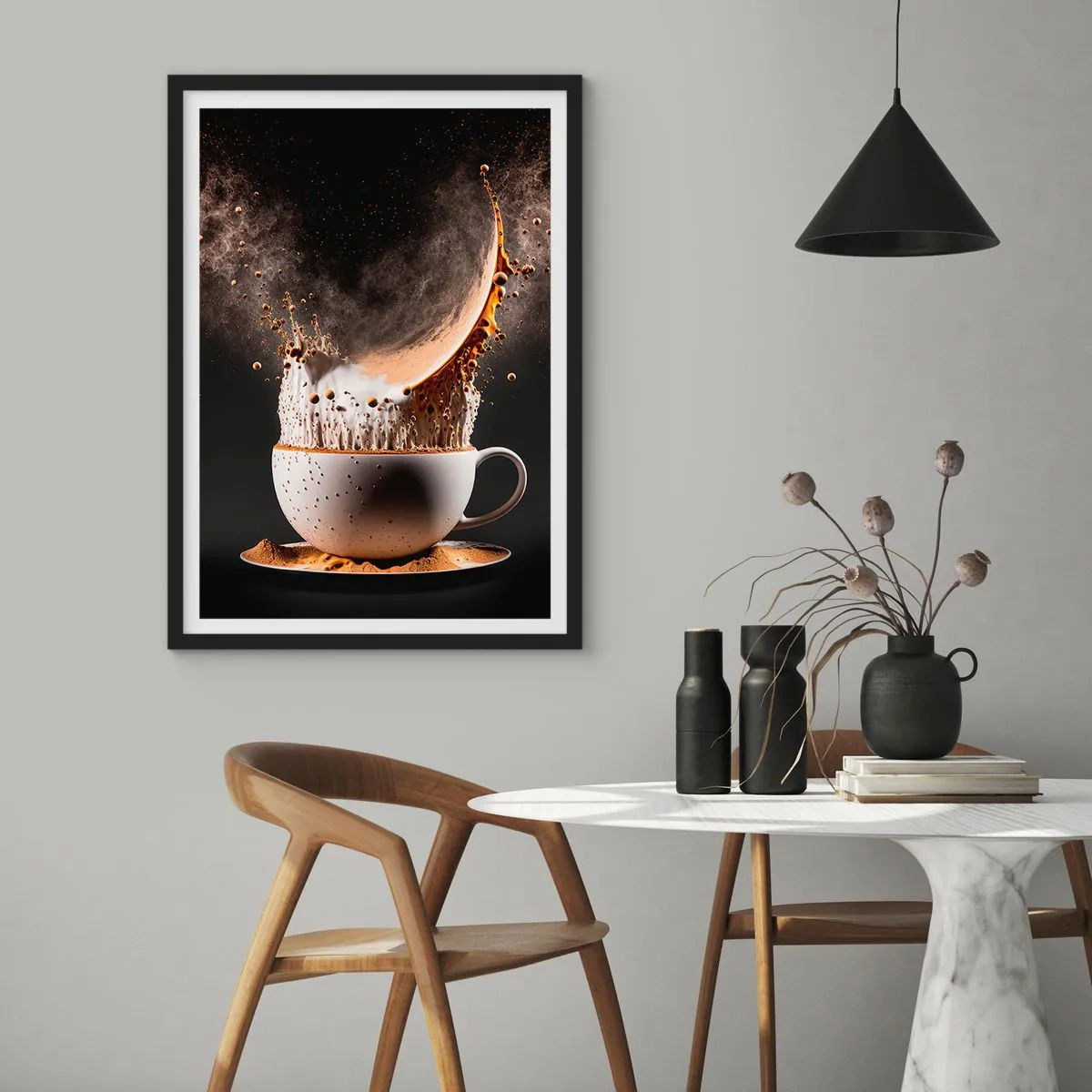 Affiche dans un cadre noir - Poster - Une explosion de saveur - 70x100 cm