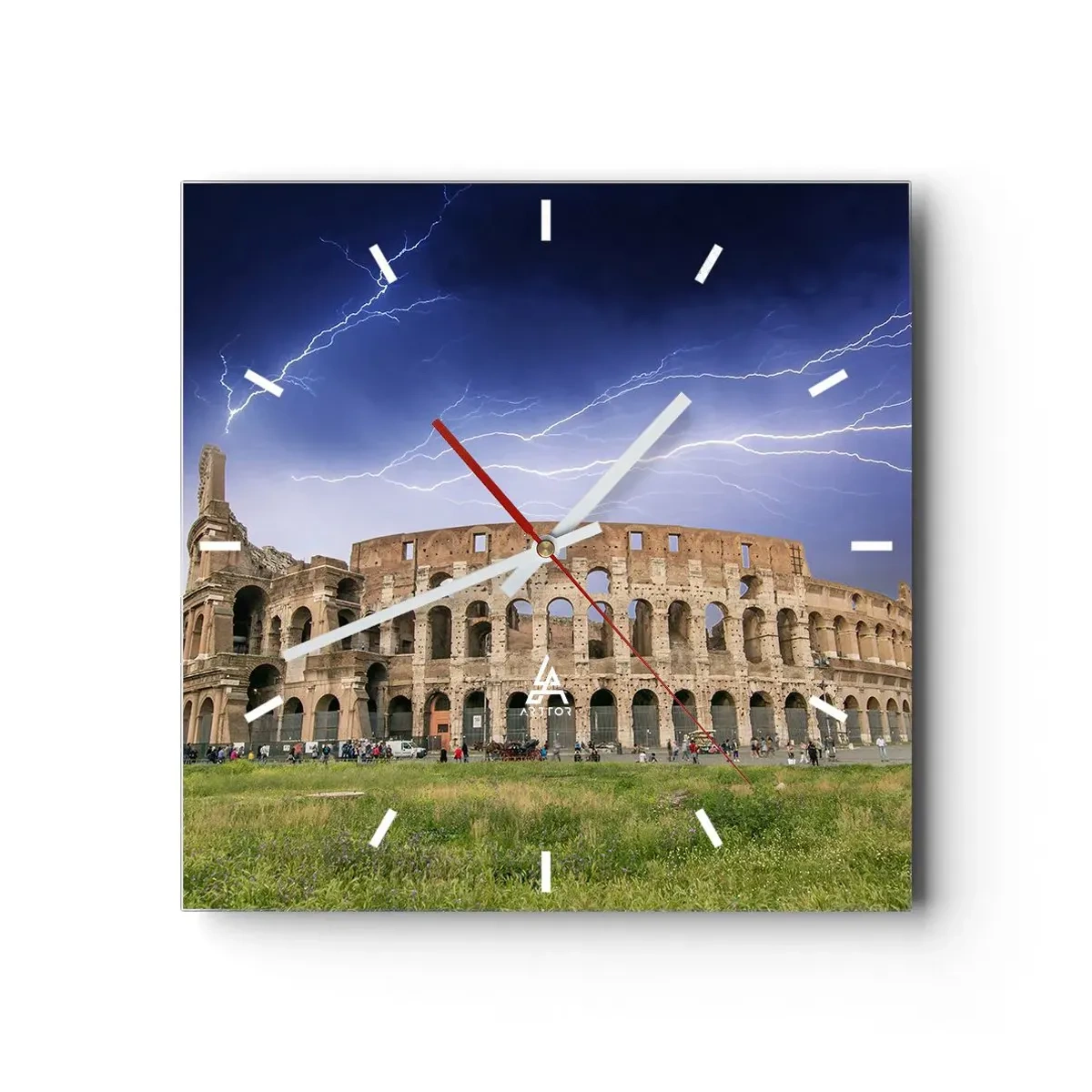 Horloge murale - Pendule murale - Arène de combat - 40x40 cm
