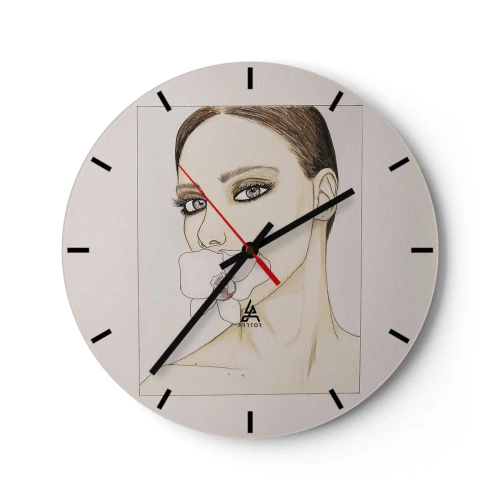Horloge murale - Pendule murale - Les vagues de l'océan s'écrasant sur une plage dorée, vues à vol d'oiseau - 30x30cm - Symbole de l'élégance et de la beauté - Décoration murale moderne pour le salon, la cuisine et la chambre ARTTOR