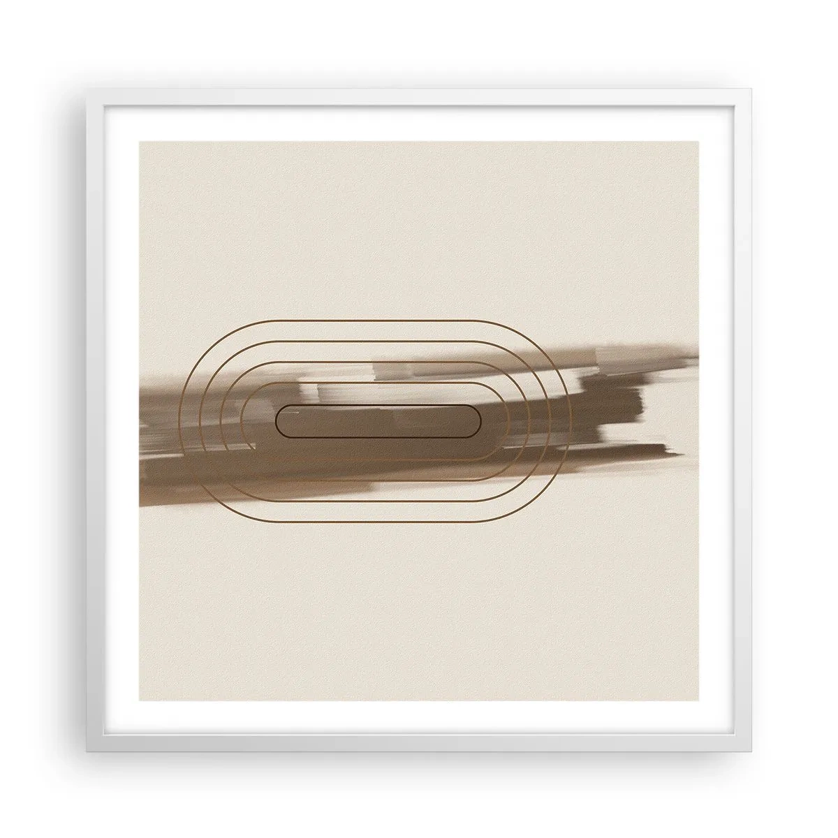 Affiche dans un cadre blanc - Poster - Parfum de gris - 60x60 cm