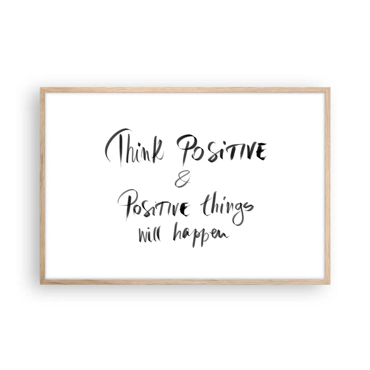 Affiche dans un chêne clair - Poster - Comment vivre? - 91x61 cm