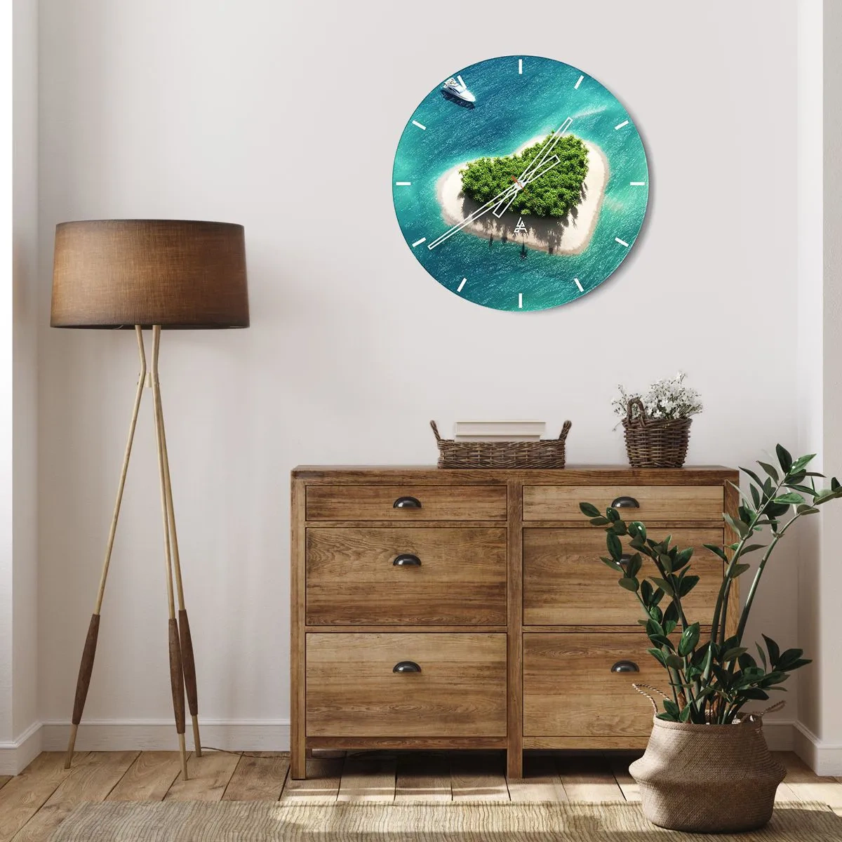 Horloge murale - Pendule murale - J'aime l'été - 40x40 cm