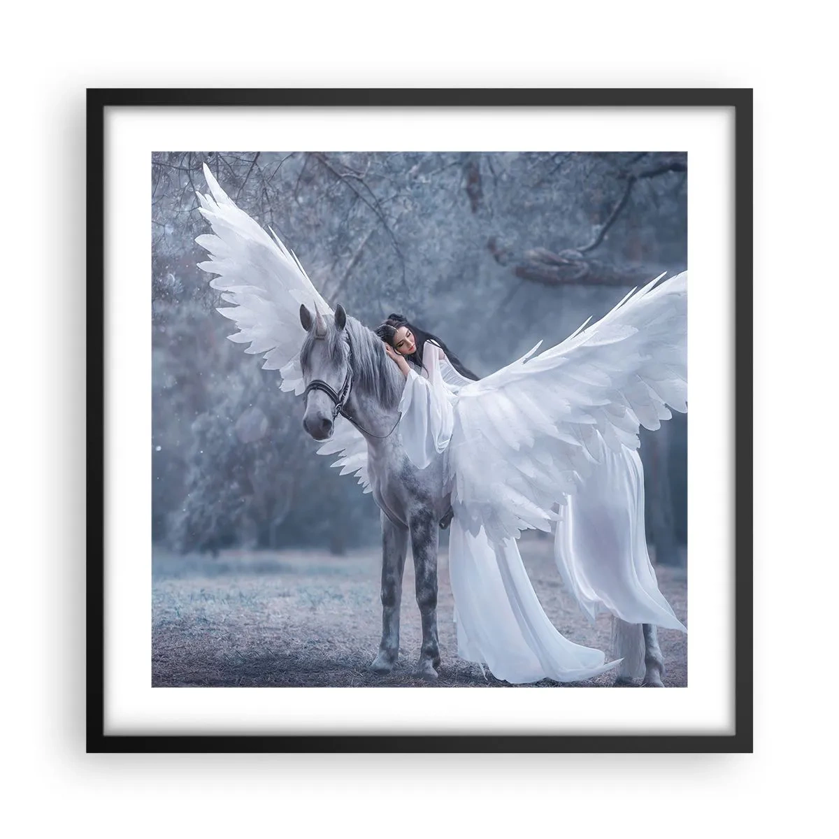 Affiche dans un cadre noir - Poster - Un moment inspiré - 50x50 cm