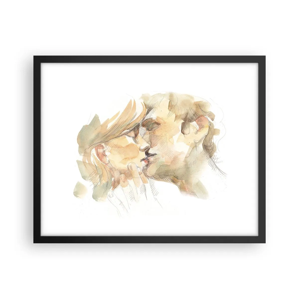 Affiche dans un cadre noir - Poster - A moitié trouvé ? - 50x40 cm