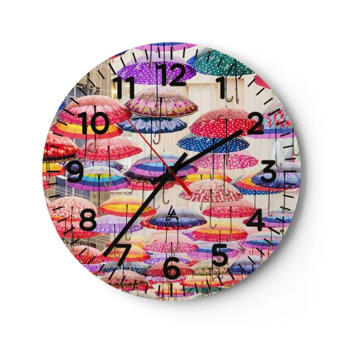 Horloge murale - Pendule murale - Prairie de la ville - 40x40 cm