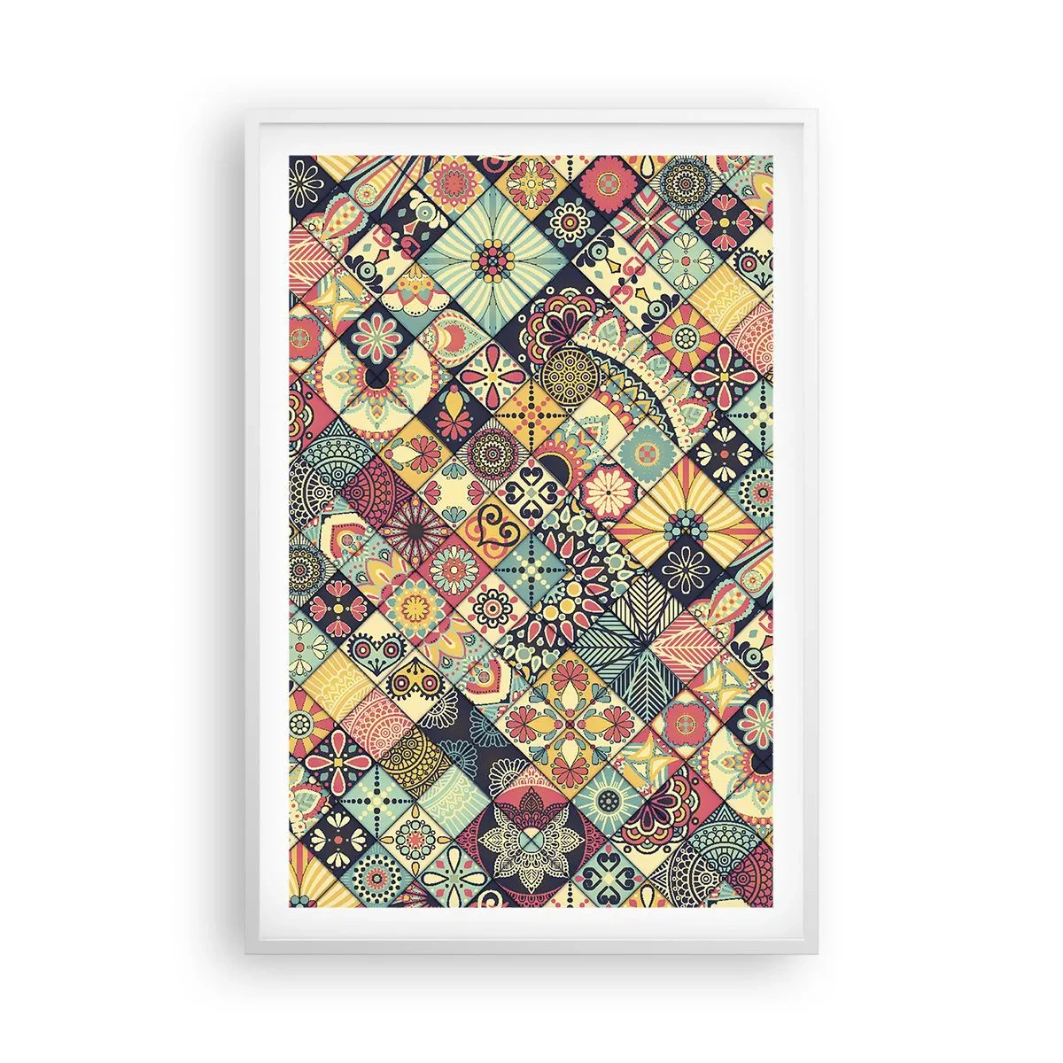 Affiche dans un cadre blanc - Poster - Ambiance marocaine - 61x91 cm