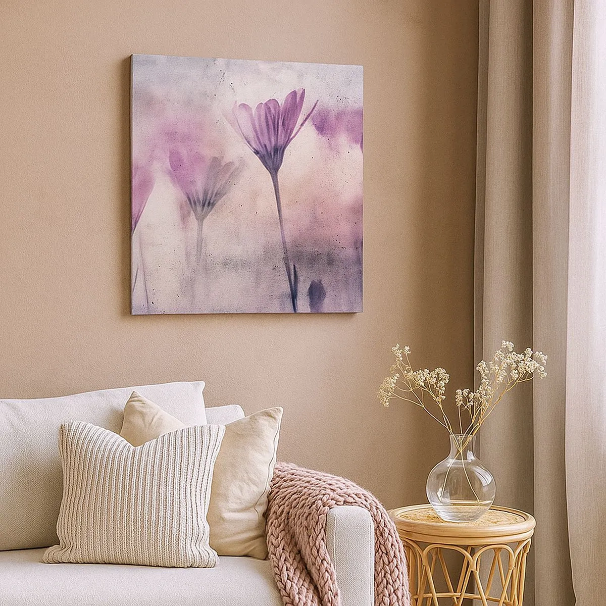 Impression sur toile - Image sur toile - Rêve de fleurs - 30x30 cm