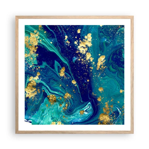 Affiche dans un chêne clair - Poster - Les pétales du soleil - 60x60 cm