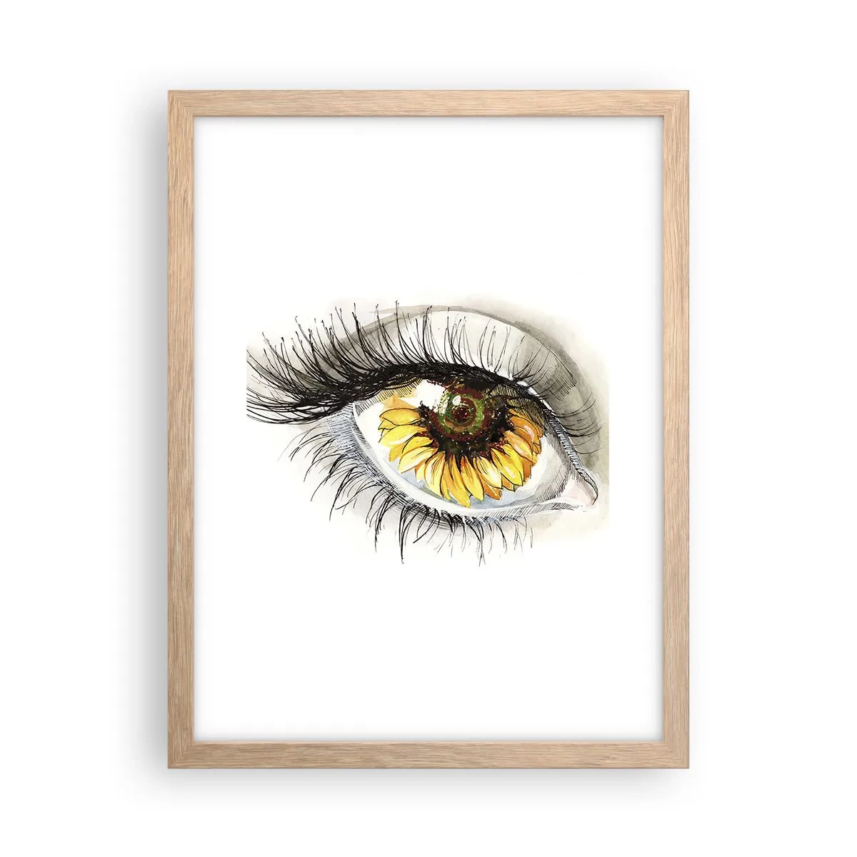 Affiche dans un chêne clair - Poster - Un look aussi chaud que l'été - 30x40 cm