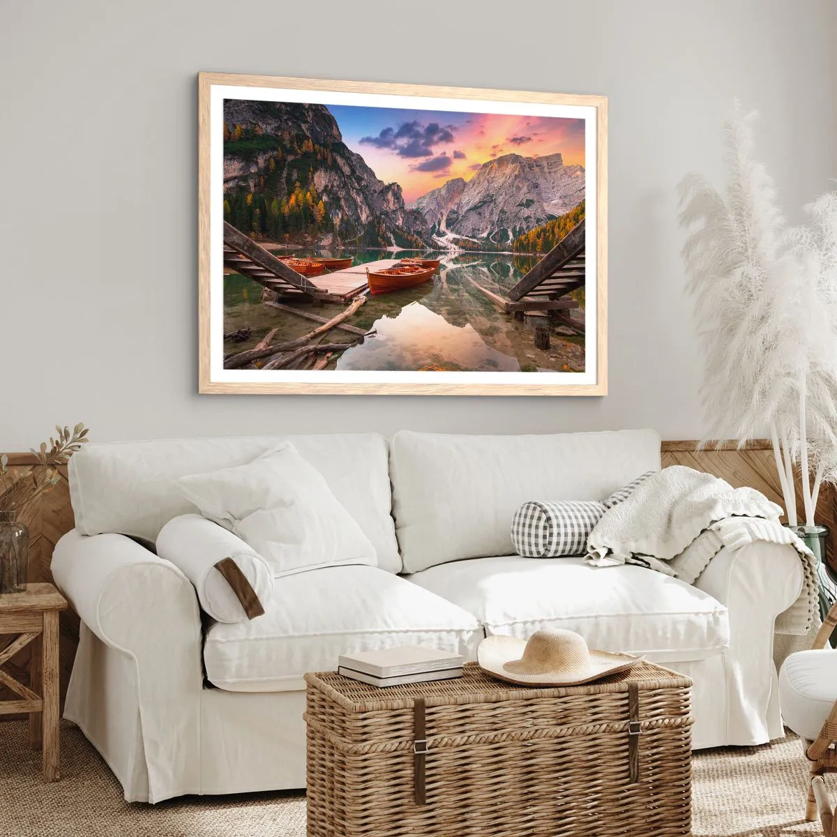 Affiche dans un chêne clair - Poster - Promesse du jour - 100x70 cm