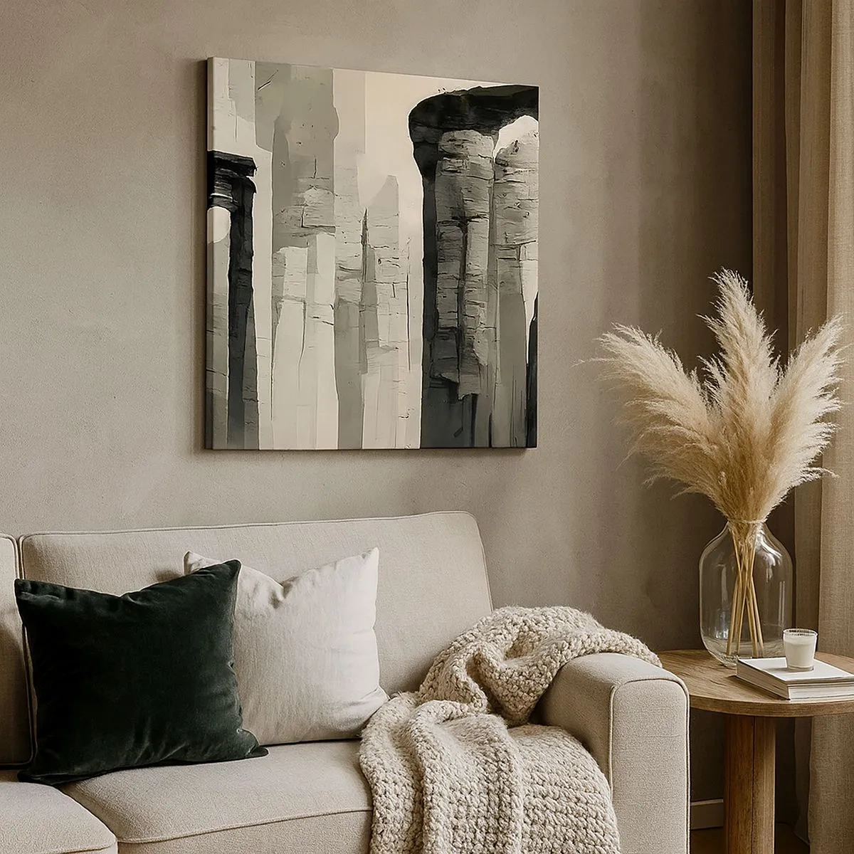 Impression sur toile - Image sur toile - La majesté de l'Antiquité - 30x30 cm