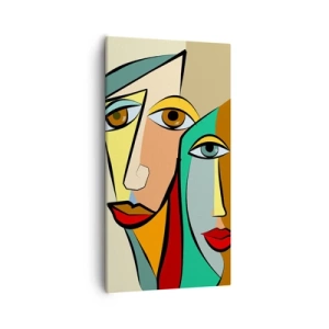 Impression sur toile - Image sur toile - Couple cubiste - 55x100 cm