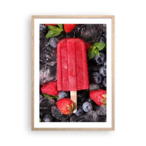 Affiche dans un chêne clair - Poster - Le goût d’un été chaud - 50x70 cm