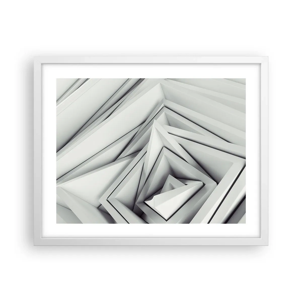 Affiche dans un cadre blanc - Poster - Bourgeon d’angles vifs - 50x40 cm