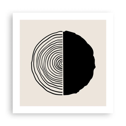 Affiche - Poster - Moitié-moitié - 50x50 cm