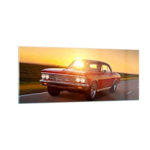 Impression sur verre - Image sur verre - Le désir est de couleur rouge - 100x40 cm