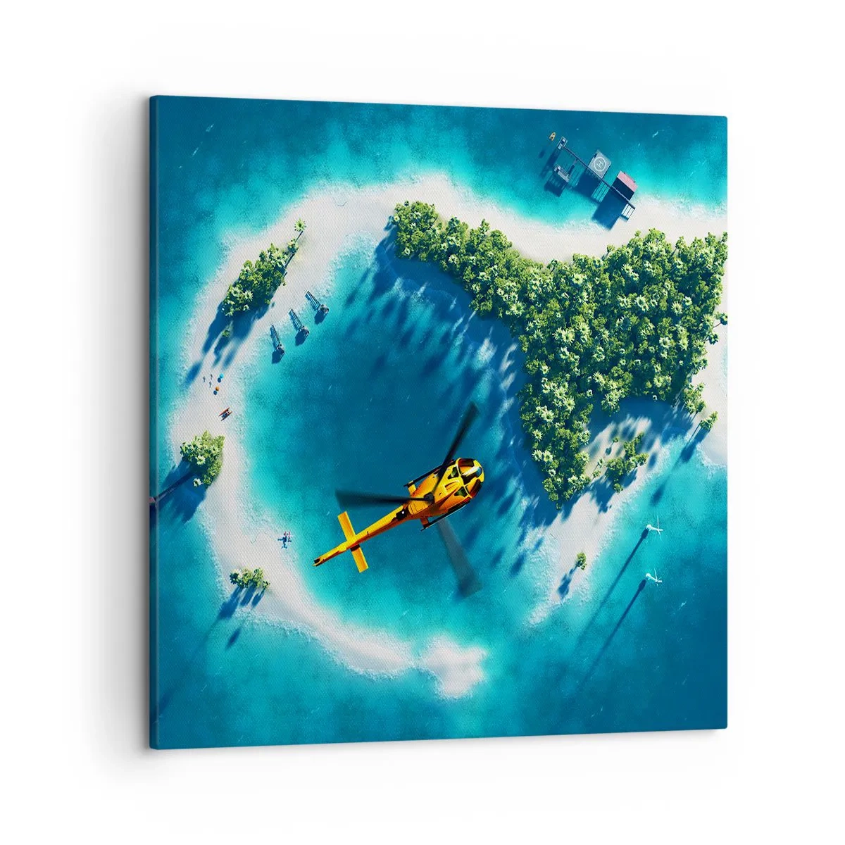 Impression sur toile - Image sur toile - Achetez-vous une île - 50x50 cm