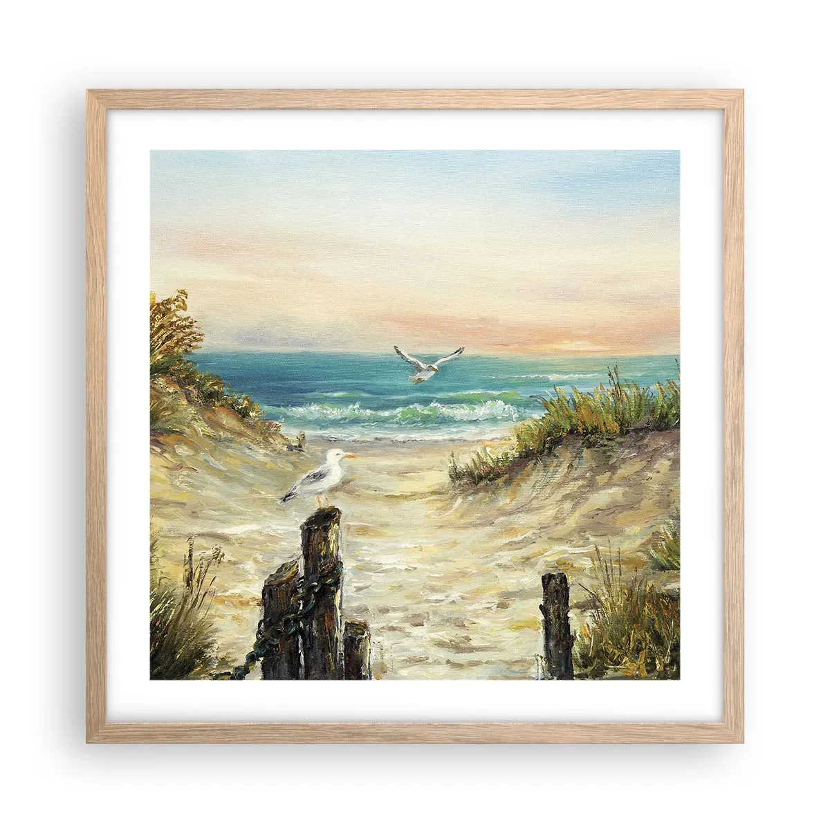 Affiche dans un chêne clair - Poster - Retraite au calme - 50x50 cm