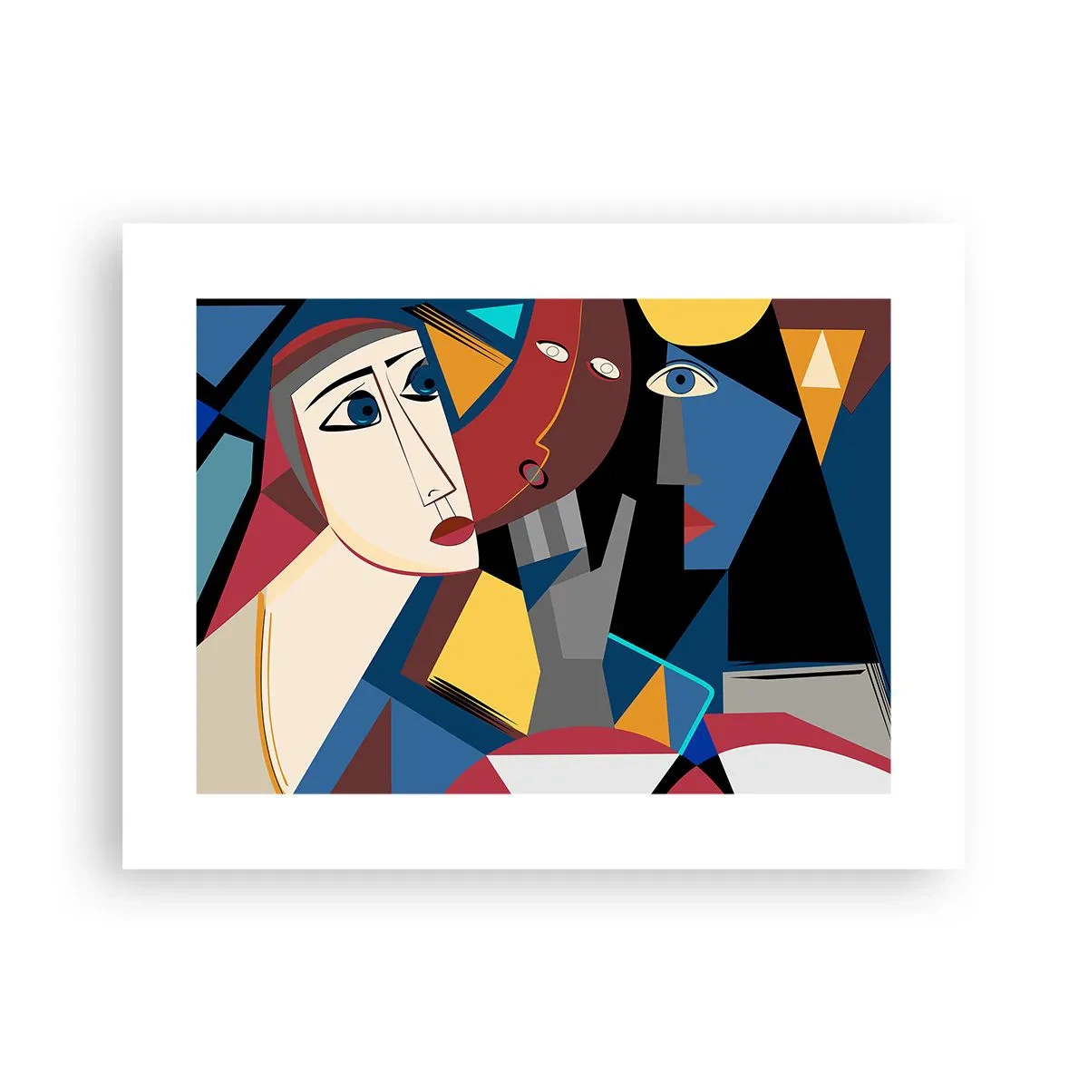 Affiche - Poster - Une conversation entre cubistes - 40x30 cm