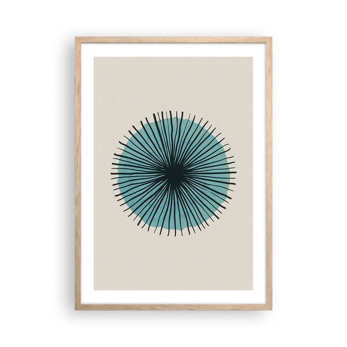 Affiche dans un chêne clair - Poster - Rayonnant dans l'azur - 50x70 cm