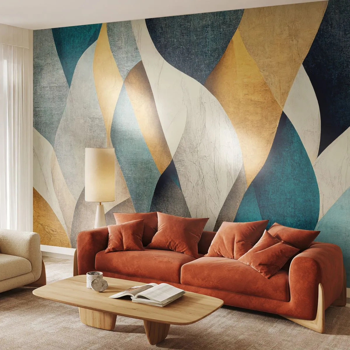 Papier Peint Photo Standard Eco - Rythme et vague - Abstraction, Morceau, Épuisé - 400x280 cm