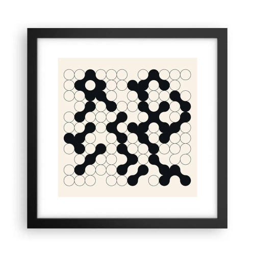 Affiche dans un cadre noir - Poster - Jeu chinois – variation - 30x30 cm