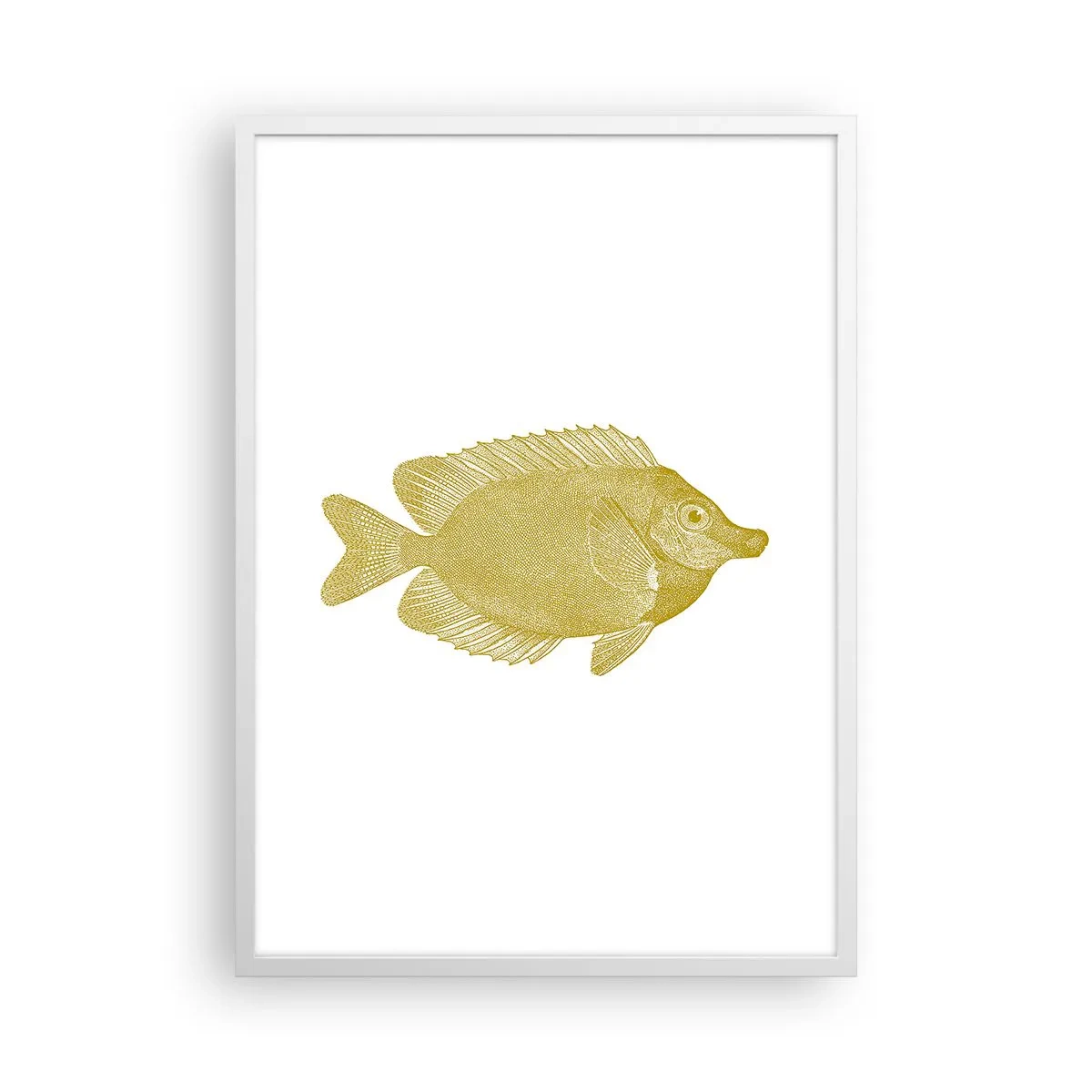 Affiche dans un cadre blanc - Poster - Du poisson et c'est tout - 50x70 cm