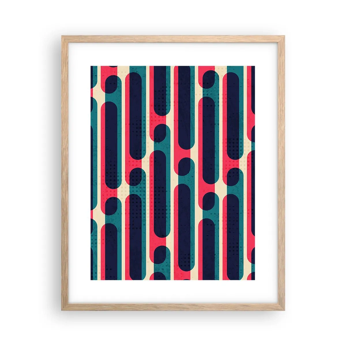 Affiche dans un chêne clair - Poster - En profondeur et sur l'avant - 40x50 cm