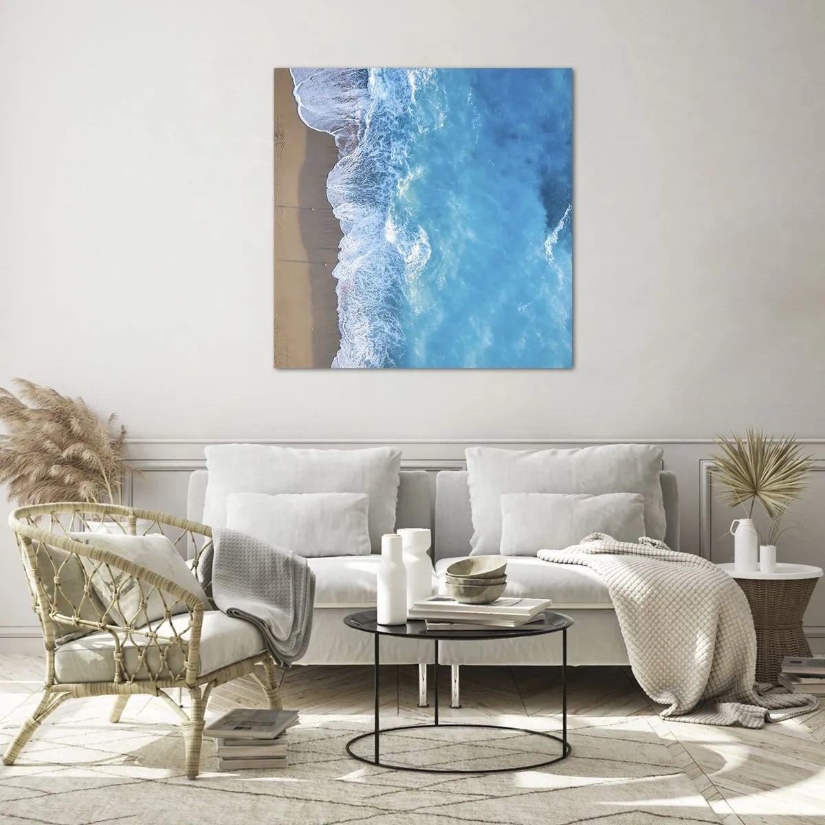 Impression sur verre - Image sur verre - La force du bleu - 40x40 cm