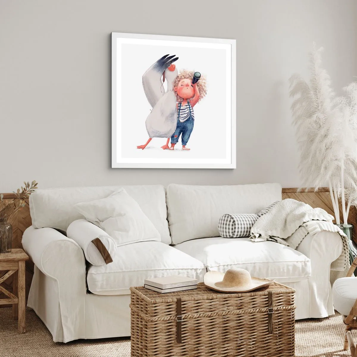 Affiche dans un cadre blanc - Poster - Plan de grand voyage - 60x60 cm