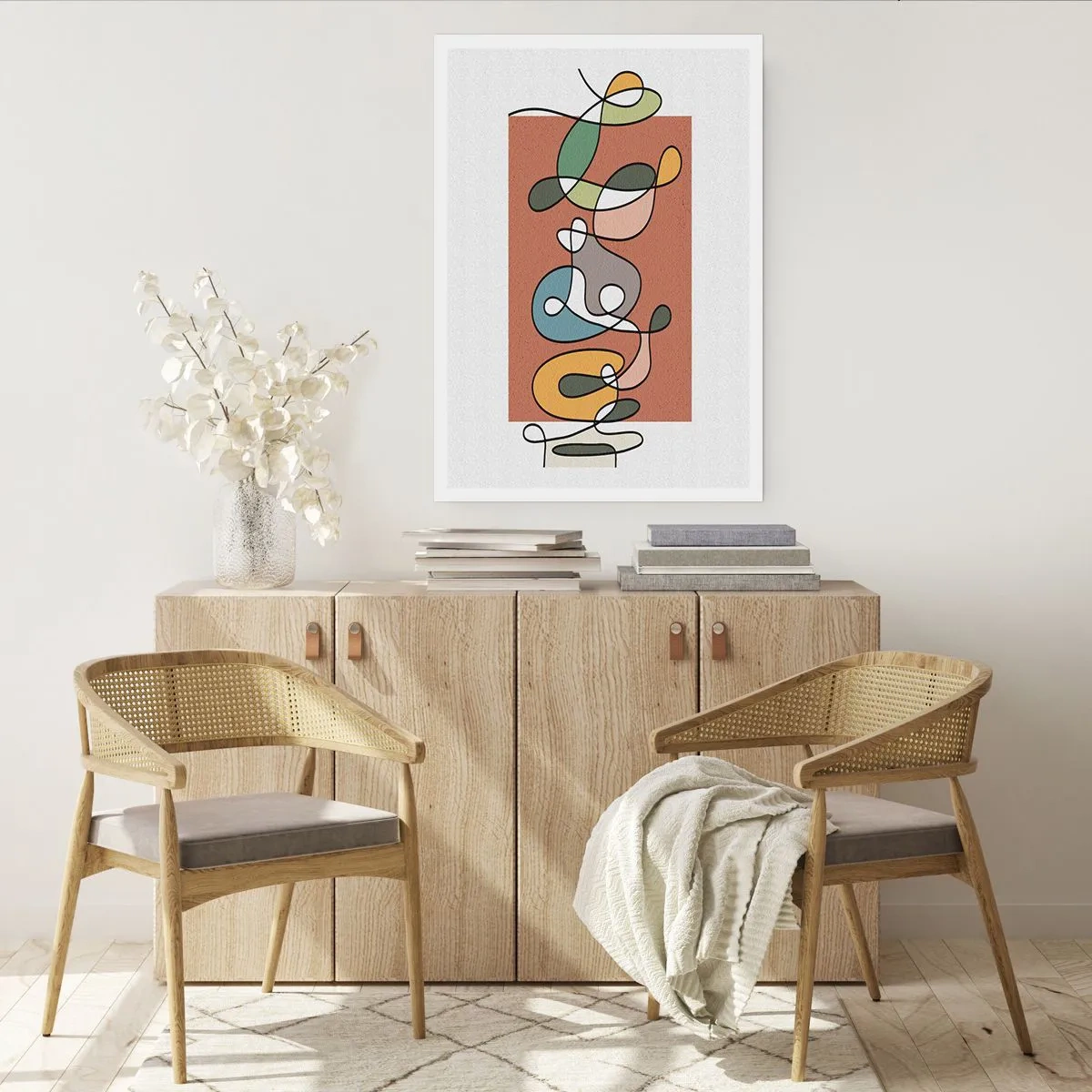 Affiche - Poster - Abstraction : danse colorée - 70x100 cm