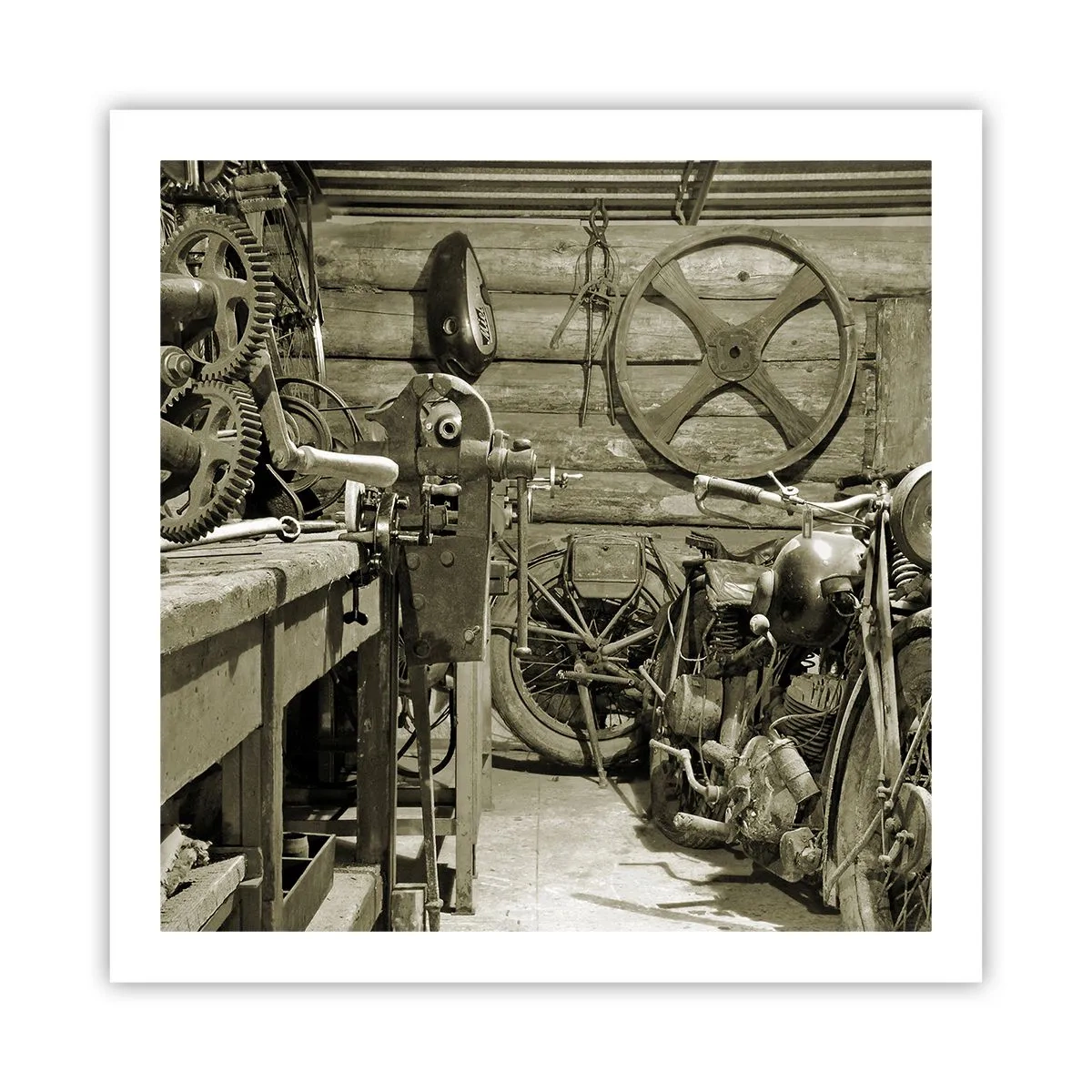 Affiche - Poster - Dans le hangar de l'oncle Władek - 60x60 cm