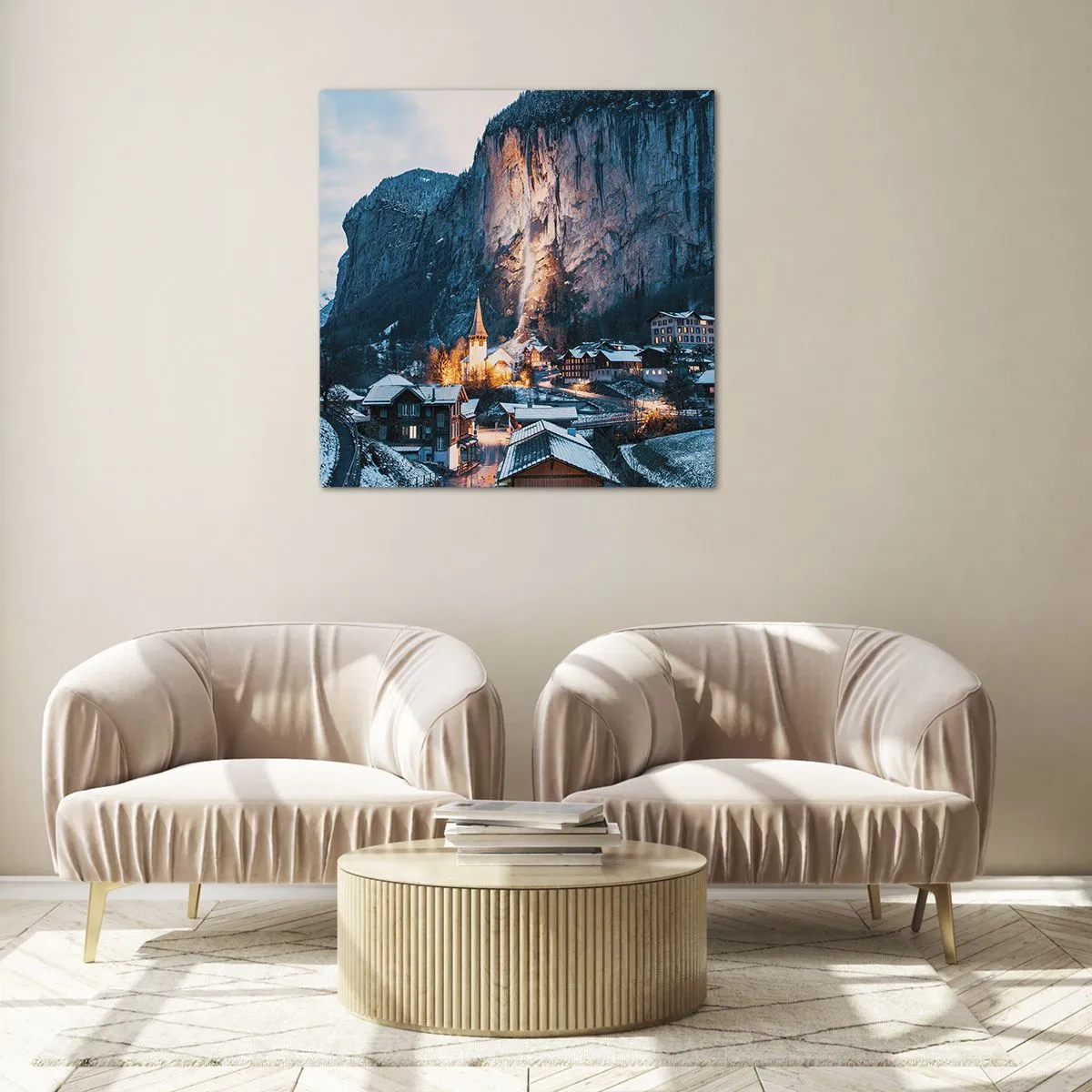 Impression sur verre - Image sur verre - Esprit brillant de l'hiver - 50x50 cm