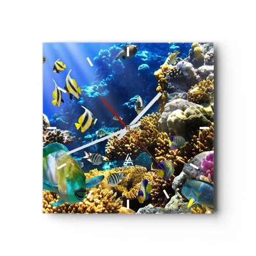 Horloge murale - Pendule murale - Beaucoup de circulation sur la route des vacances - 40x40 cm