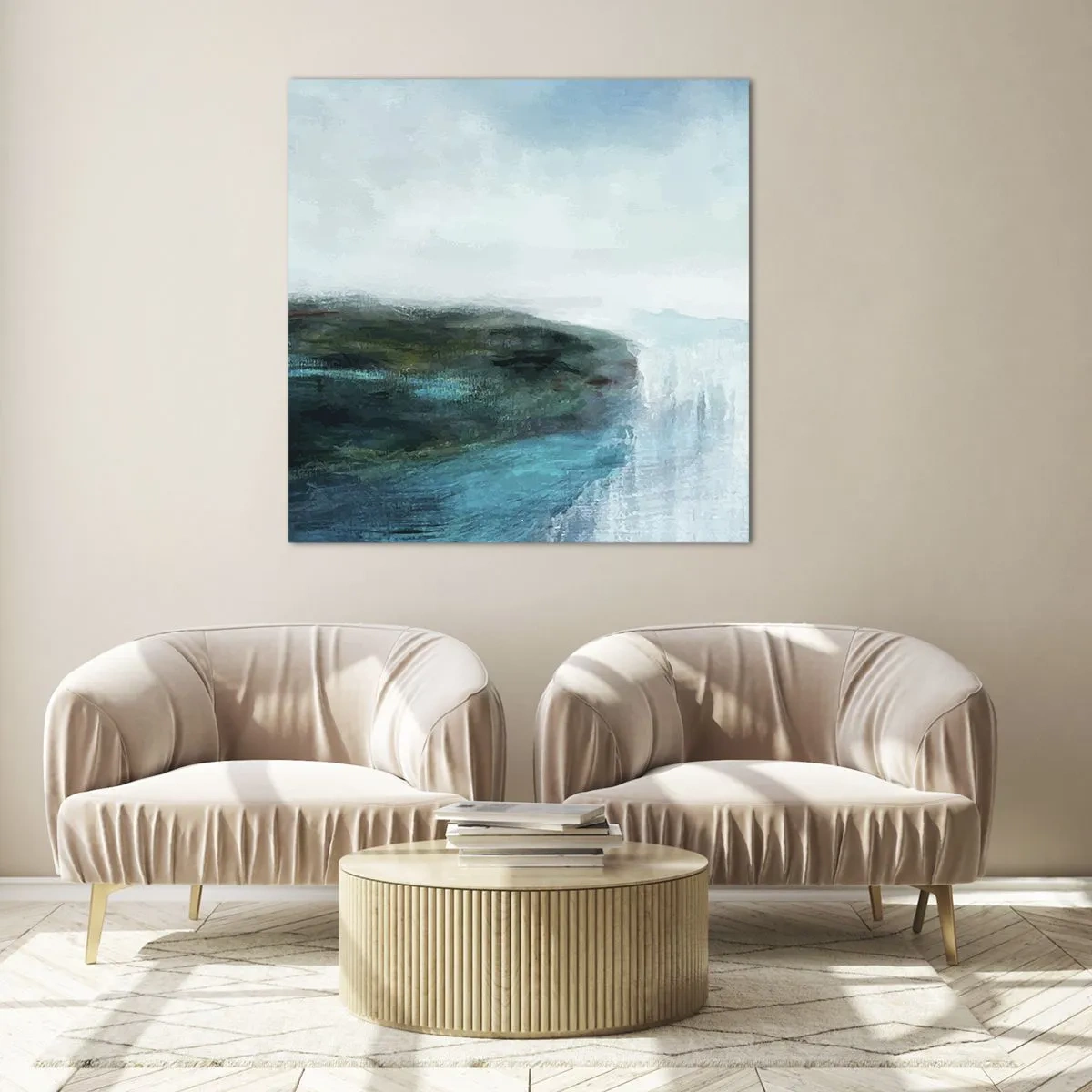 Impression sur verre - Image sur verre - Abstraction nautique - 30x30 cm