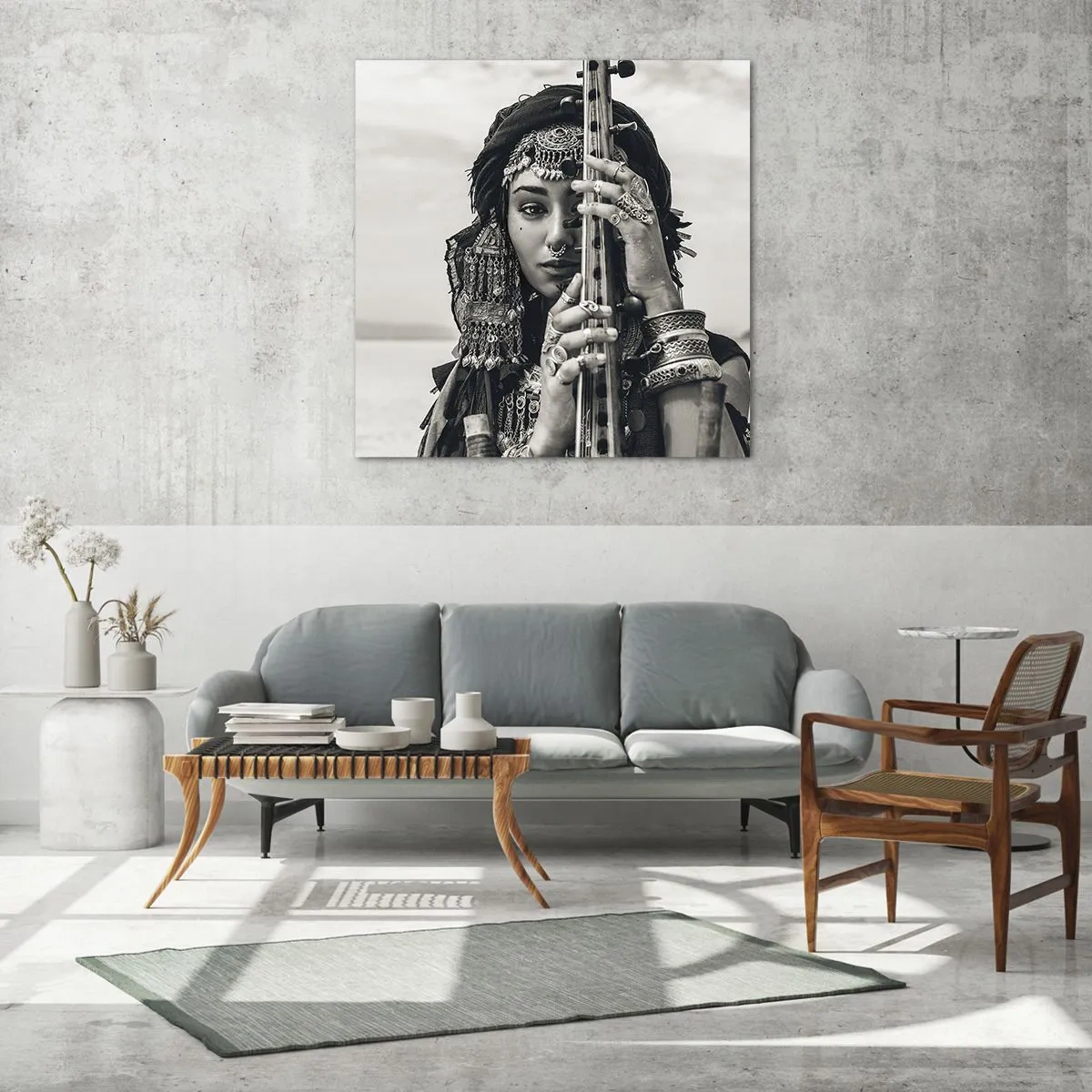 Impression sur verre - Image sur verre - Musique de l'Orient elle-même - 30x30 cm